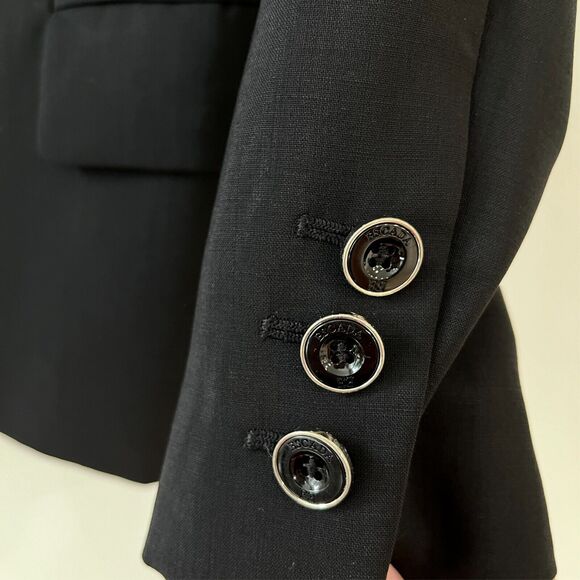 Escada Margaretha Ley Black Classic Tailored Jacket Womens 38 US 8 Wool Mohair - Picture 9 of 16